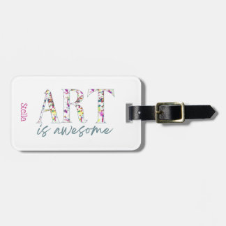Art is Awesome Personalised  Luggage Tag
