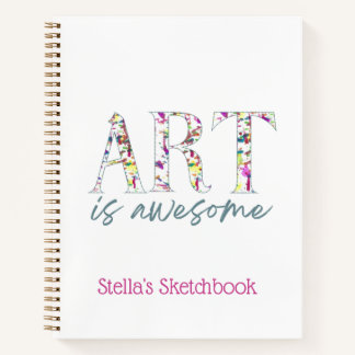 Art is Awesome Personalised Notebook