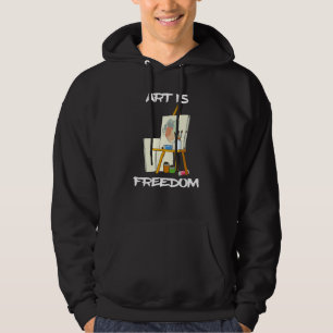Art Is Freedom Colourful Paint Tools Artist Paint Hoodie