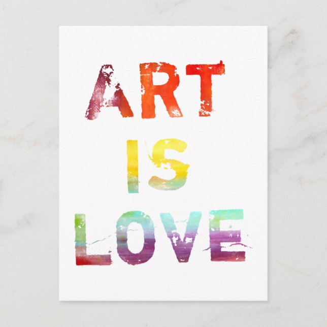 Art Is Love Postcard (Front)