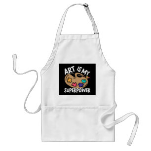 Art Is My Superpower Art Teacher Artist Painter Pa Standard Apron