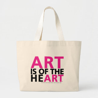 ART IS OF THE HEART LARGE TOTE BAG