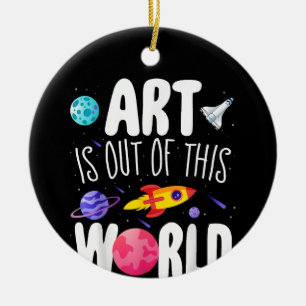 Art is Out of This World Teacher Appreciation Week Ceramic Tree Decoration