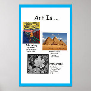 Art is Printmaking, Architecture,Photography (1/4) Poster