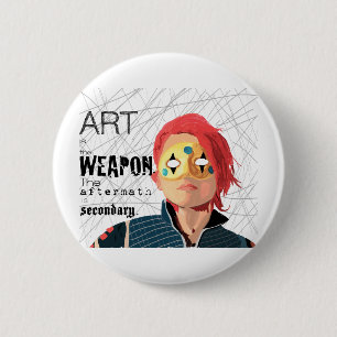 Art is the Weapon 6 Cm Round Badge
