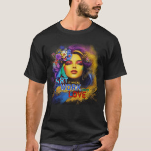 Art is where work meets love T-Shirt