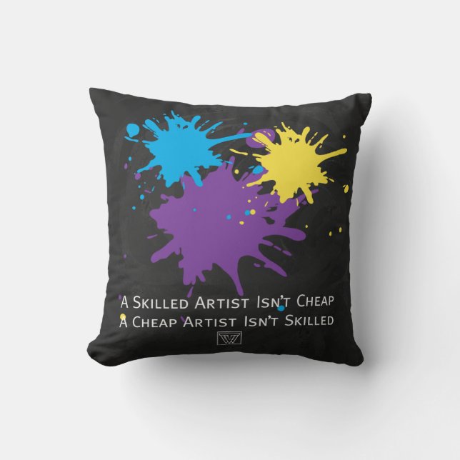 Art Isnt Cheap Cushion (Front)