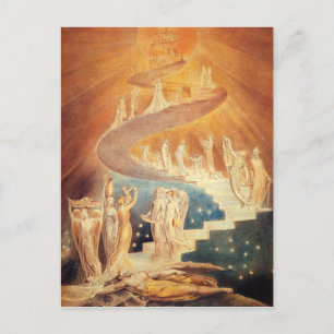 Art Jacobs ladder William Blake Postcard