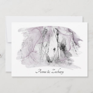 *~* Art Japanese woman RSVP QR AR27 Wedding Invitation