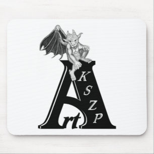 Art KSZP Logo mit Golem Gargoyle Mouse Mat