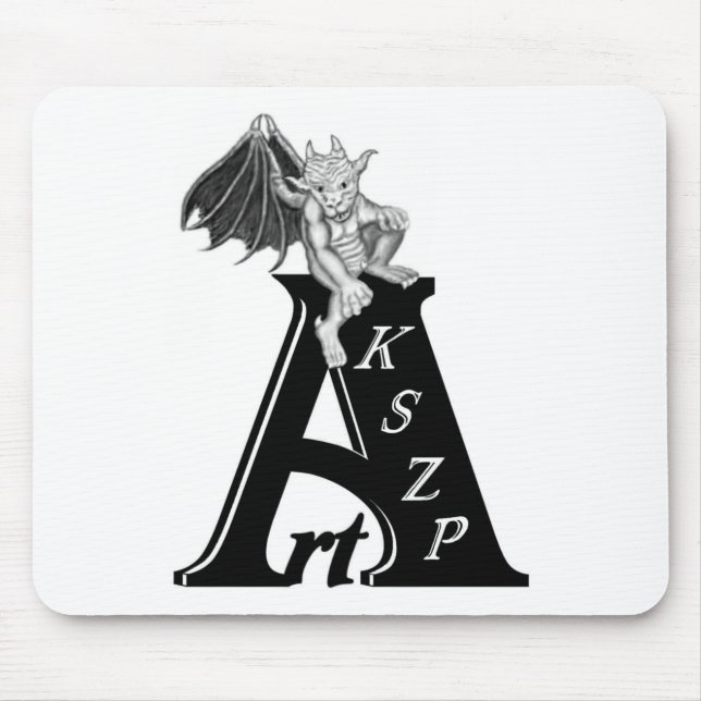 Art KSZP Logo mit Golem Gargoyle Mouse Mat (Front)