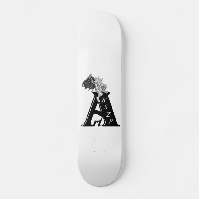Art KSZP Logo mit Golem - Gargoyle Skateboard (Front)