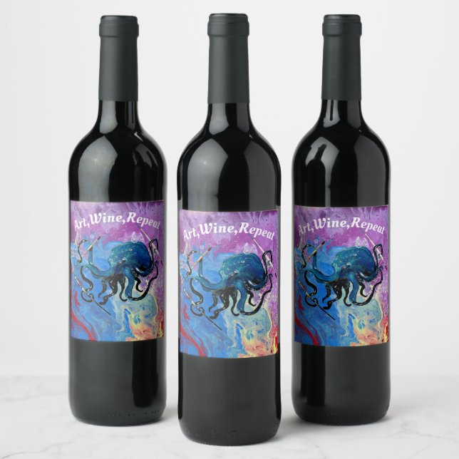 Art Label For Wine Bottles  (Bottles)