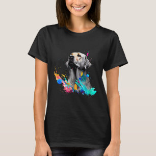 Art Labrador Splashes Of Paint Abstract Colourful T-Shirt