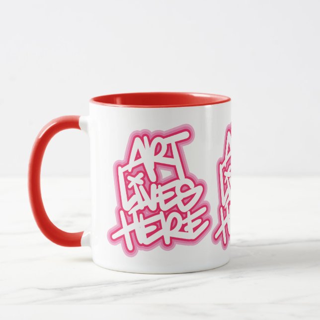Art Lives Here Pattern Mug (Left)