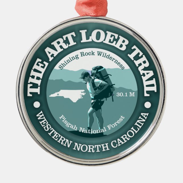 Art Loeb Trail (T) Metal Tree Decoration (Front)