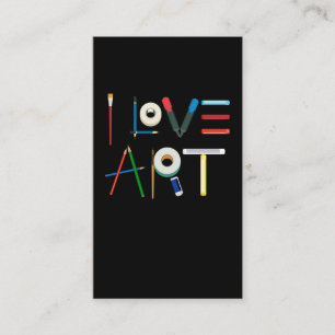 art love Sketching Pencil Drawing Artist Business Card