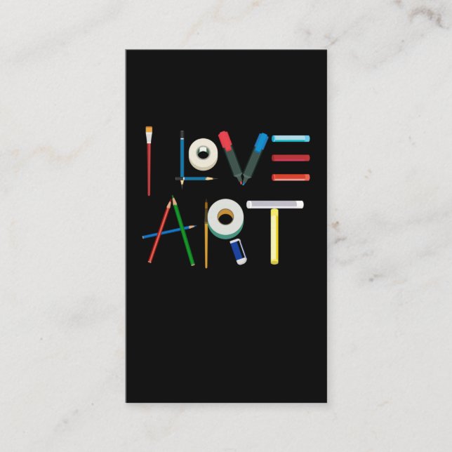 art love Sketching Pencil Drawing Artist Business Card (Front)