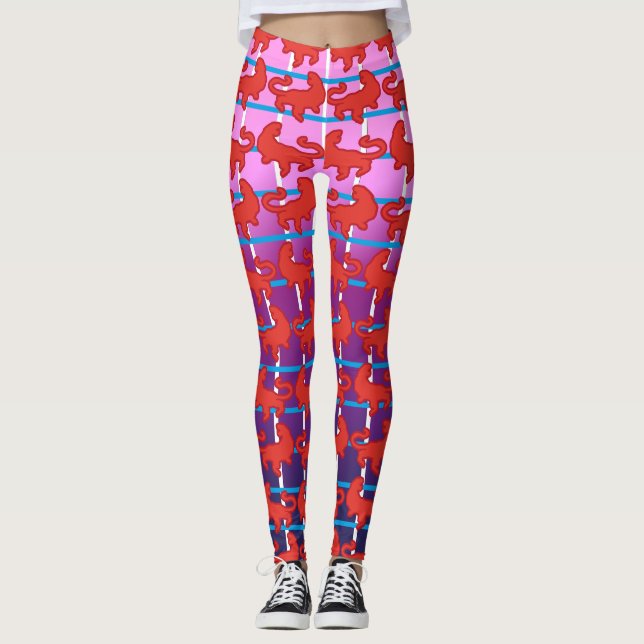  Art  Lover  Cute Tiger Leggings (Front)