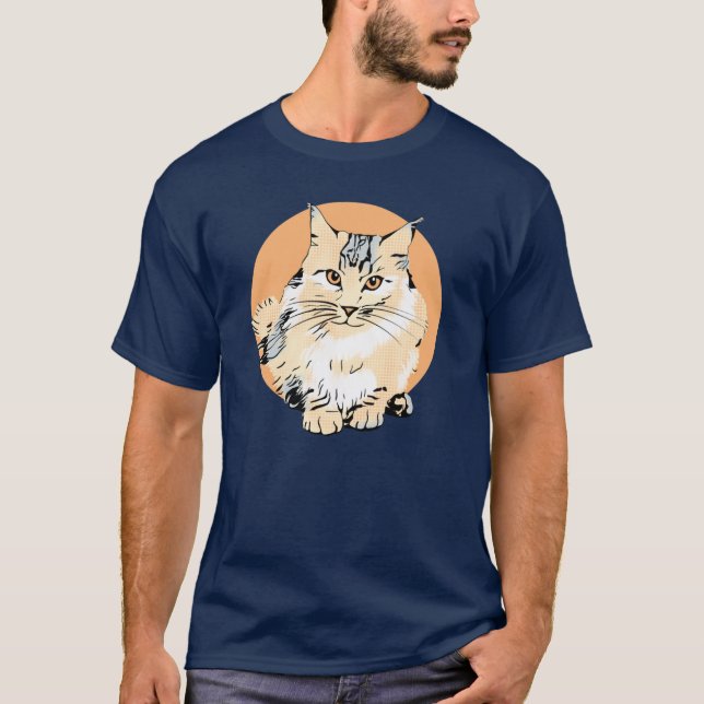 Art Main Coon Cat graphic design Oversized T-Shirt (Front)