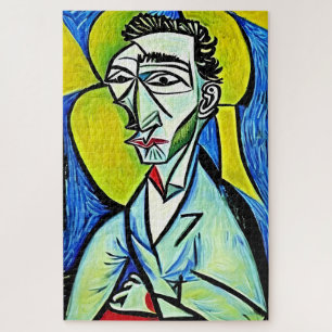 ART MAN blue yellow bright vivid fellow abstract Jigsaw Puzzle