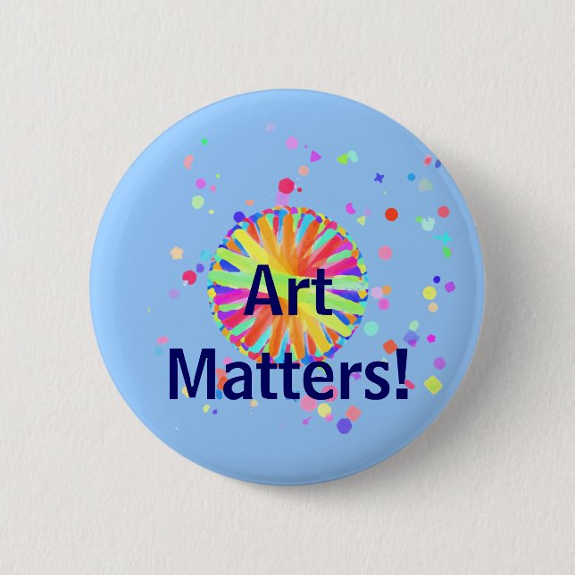 Art Matters! Colour Wheel Gone Wild 6 Cm Round Badge (Front)