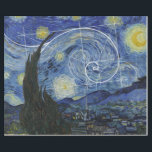 Art Meets Math, Van Gogh Meets Fibonacci Card Wrapping Paper<br><div class="desc">Vincent van Gogh meets Leonardo Fibonacci. Fibonacci spiral superimposed on elements of van Gogh's famous painting.</div>
