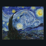 Art Meets Math, Van Gogh Meets Fibonacci Poster<br><div class="desc">Vincent van Gogh meets Leonardo Fibonacci. Fibonacci spiral superimposed on elements of van Gogh's famous painting.</div>