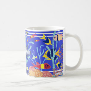 Art Mug: Cornish Fish. Blue Sea Aquarium Coffee Mug