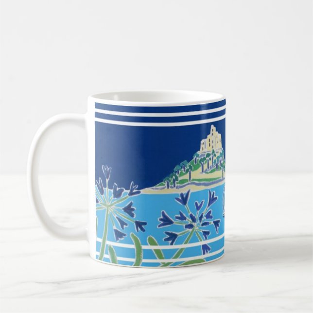 Art Mug: Moonlight on the Water St Michael's Mount Coffee Mug (Left)