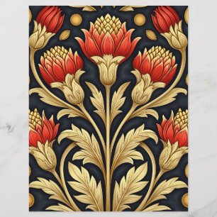 Art Neuveau Vintage Flowers Scrapbook Junk Journal