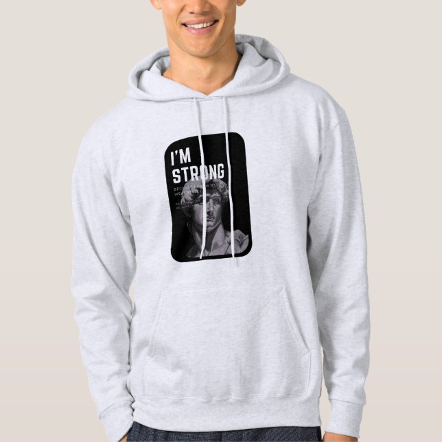 Art Never Dies Hoodie | David Sculpture & quote (Front)