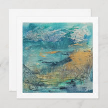 Art note card abstract art poscard sea. Day 3