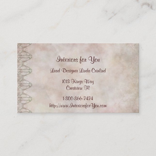 Art Nouve Business Card (Front)