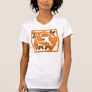 Art Nouveau Acorns and Oak Leaves T-Shirt