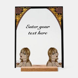 Art Nouveau Acrylic Sign