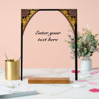 Art Nouveau Acrylic Sign