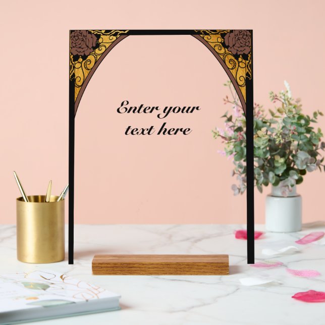 Art Nouveau Acrylic Sign (Wedding)