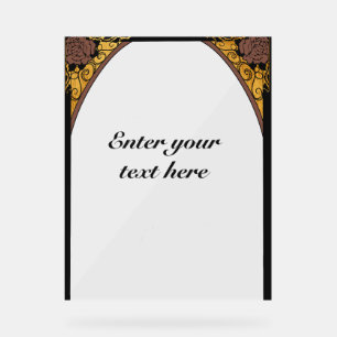 Art Nouveau Acrylic Sign