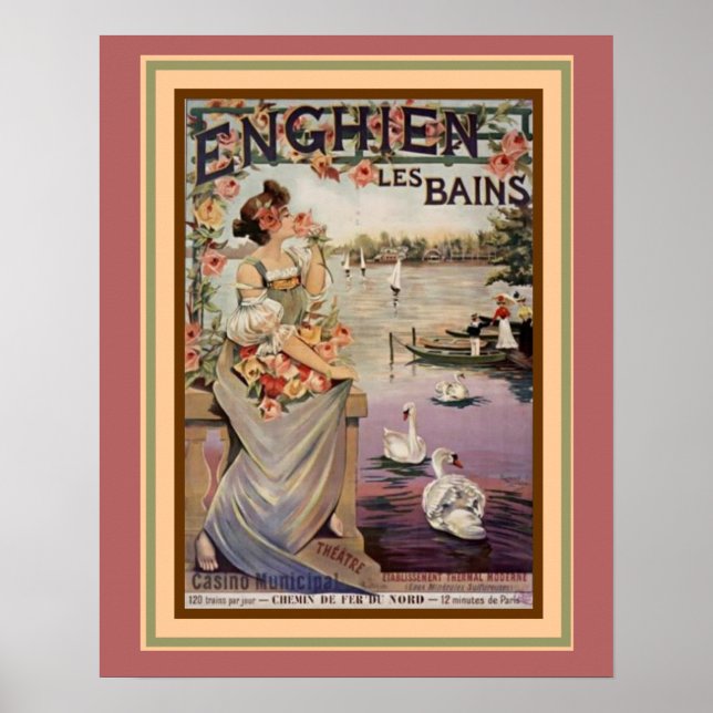 Art Nouveau Ad "Enghien Les Bains" 16 x 20 Poster (Front)