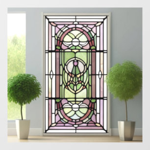  Art Nouveau AI Art Stained Glass Window Cling