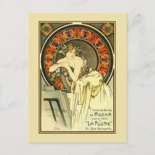 Art Nouveau Alfons Mucha, portfolio ad Postcard