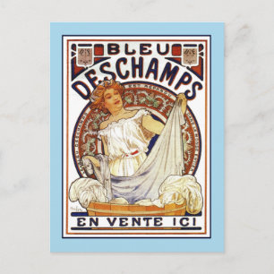 Art Nouveau Alfons Mucha,  washing product ad Postcard