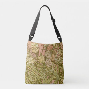 Art Nouveau Alfonse Mucha Floral carnation flowers Crossbody Bag