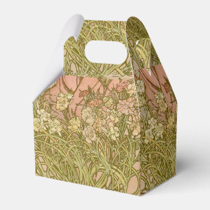 Art Nouveau Alfonse Mucha Floral carnation flowers Favour Box
