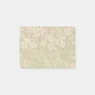 Art Nouveau Alfonse Mucha Floral carnation flowers Post-it Notes