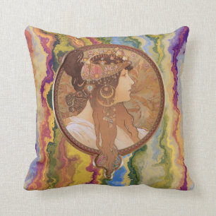 Art Nouveau - Alphonse Mucha Byzantine  Cushion