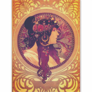 Art nouveau Alphonse Mucha Donna elegant woman