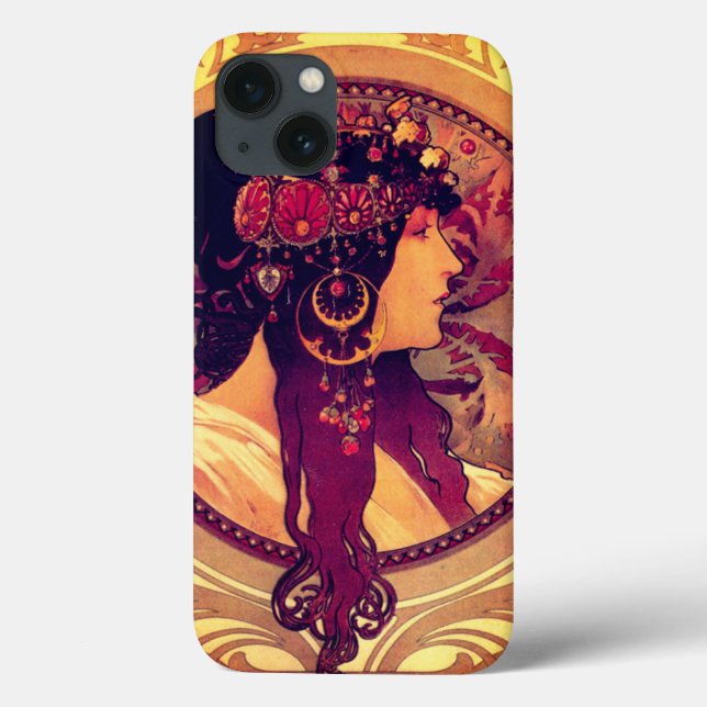 Art nouveau Alphonse Mucha Donna elegant woman Case-Mate iPhone Case (Back)