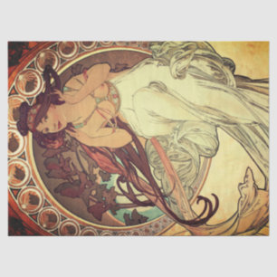 Art nouveau Alphonse Mucha elegant music muse Tissue Paper